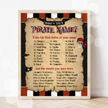 Qual é o seu Poster do jogo de festas pirata?