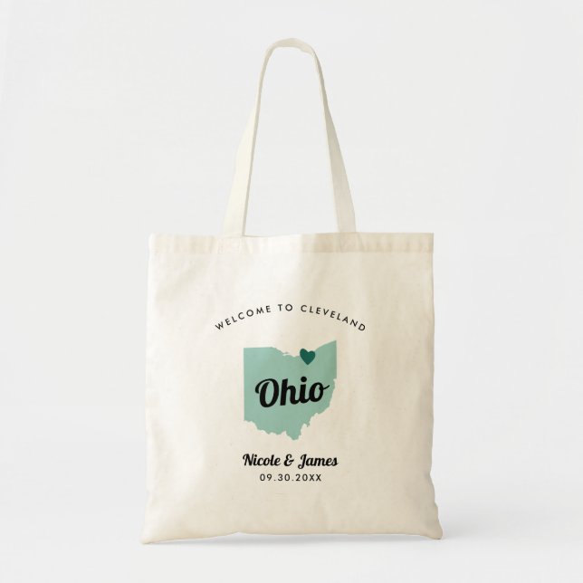 Qualquer Bolsa de Boas-vindas do Mapa de Ohio Colo (Frente)