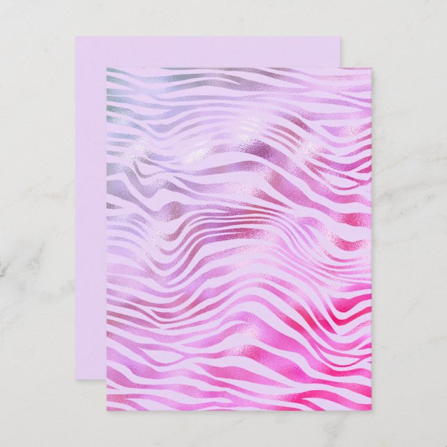 Qualquer Cartão Holográfico de Zebra (Frente/Verso)