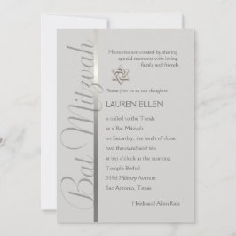 Qualquer Convite A Cor Bat Mitzvah