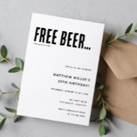 Qualquer Convite de aniversário Adulto Engraçado p