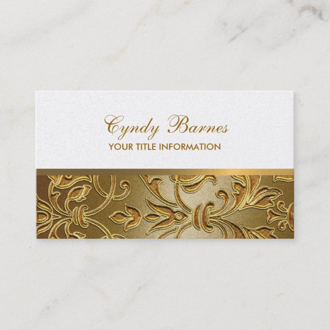 Qualquer cor com o Cartão de visita Dourado do Dam (Frente)