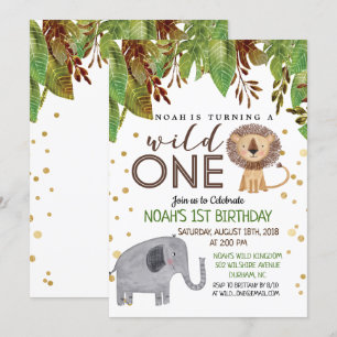 QUALQUER COR - Convite de Aniversário de 1 Ano do 