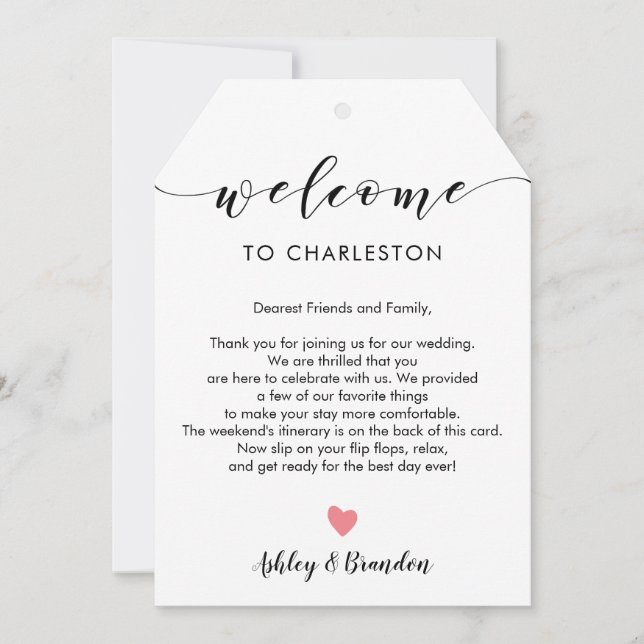 Qualquer Etiqueta de Boas-vindas de Casamento Colo (Frente)