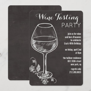 QUALQUER EVENTO - Convite de Cálice de Vinho com G