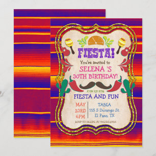 QUALQUER EVENTO - Convite de Festa Mexicana