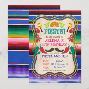 QUALQUER EVENTO - Convite de Festa Mexicana