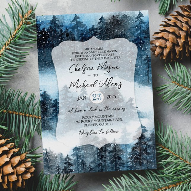 QUALQUER EVENTO - Convite Floresta de Inverno (Criador carregado)