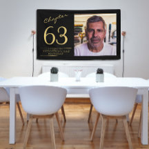 Qualquer Foto Dourada de Aniversário de Idade