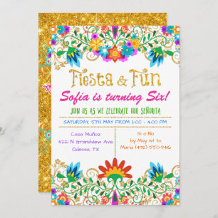 QUALQUER IDADE - Cartão de Aniversário Glitter Flo