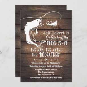 QUALQUER IDADE - Convite à Aniversário de Pesca