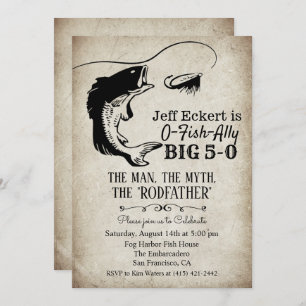 QUALQUER IDADE - Convite à Aniversário de Pesca
