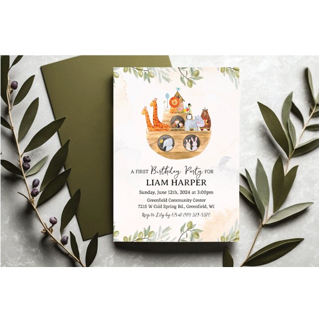 QUALQUER IDADE - Convite de Aniversário à Arca de  (Criador carregado)