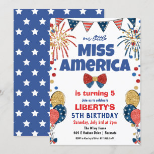 QUALQUER IDADE - Convite de aniversário de 4 de j