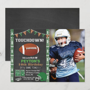 QUALQUER IDADE - Convite de aniversário de futebo