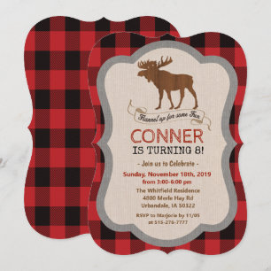 QUALQUER IDADE - Convite de Aniversário do Moose 