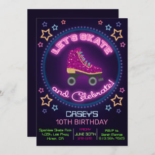 QUALQUER IDADE - Convite de Aniversário do Skate C