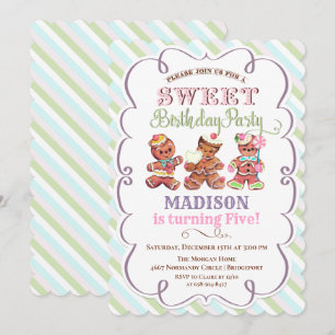 QUALQUER IDADE - Convite de Aniversário do Vintag