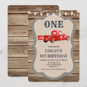 QUALQUER IDADE - Convite de Aniversário do Vintag