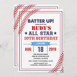 QUALQUER IDADE - Convite de aniversário para beise