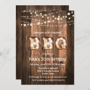 QUALQUER IDADE - Convite de Aniversário para CHURR