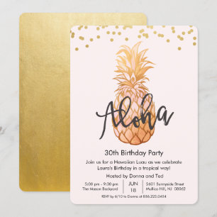 QUALQUER IDADE - Convite de Festa de Aniversário A