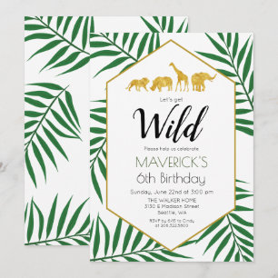 QUALQUER IDADE - Convite de Safari da Selva de Ani