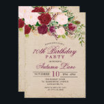 QUALQUER IDADE - Convite Floral de Aniversário Vin<br><div class="desc">QUALQUER IDADE - Convite Floral de Aniversário Vintage</div>