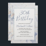 QUALQUER IDADE - Convite para Aniversário do Marbl<br><div class="desc">Convite de Aniversário do moderno Marble</div>