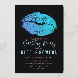 QUALQUER IDADE - Convite para Lábios azuis Festas