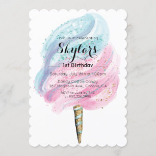 QUALQUER IDADE / COR - Convite de Aniversário par