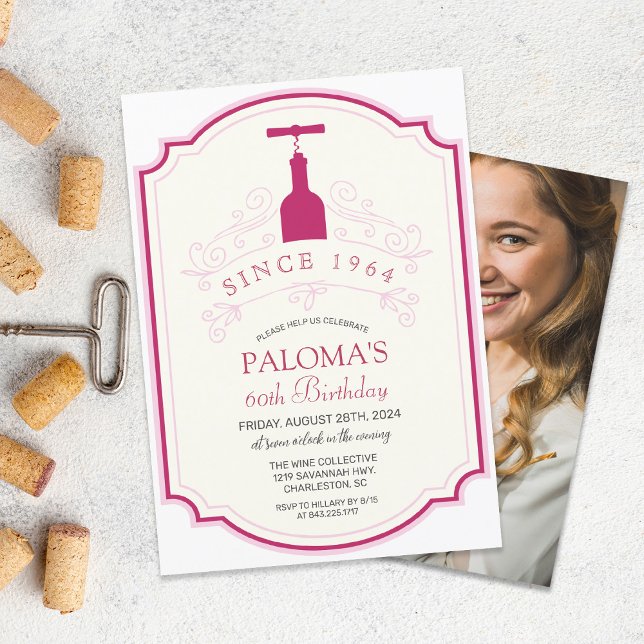 QUALQUER IDADE - Etiqueta de Vinho Convite de Aniv (Criador carregado)