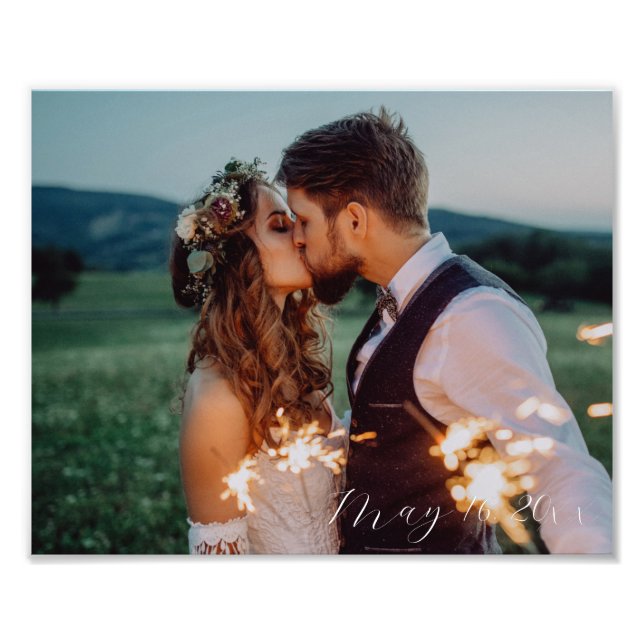 Qualquer Impressão de Foto Personalizada Datada 8x (Frente)