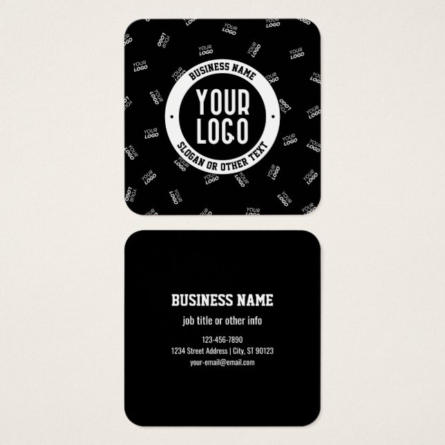 Qualquer logotipo ou imagem carregada | Padrão dis (Frente & Verso)