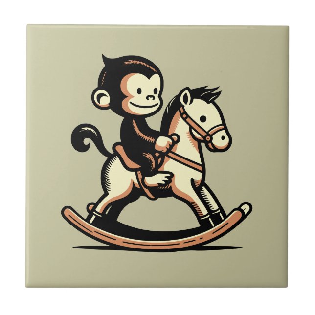 Qualquer Macaco Colorido No Cavalo Rocco (Frente)