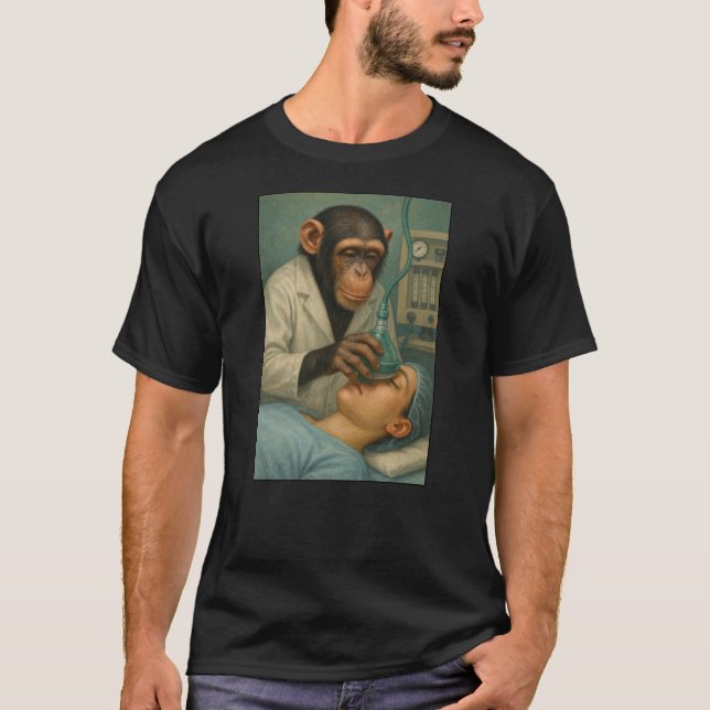 Qualquer macaco pode dar uma camiseta anestésica (Frente)
