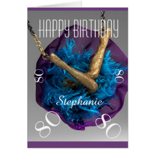 Qualquer Nome e Cartão de Aniversário UP do Fundo