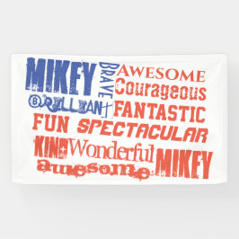 Qualquer Nome Red White E Blue American Flag USA