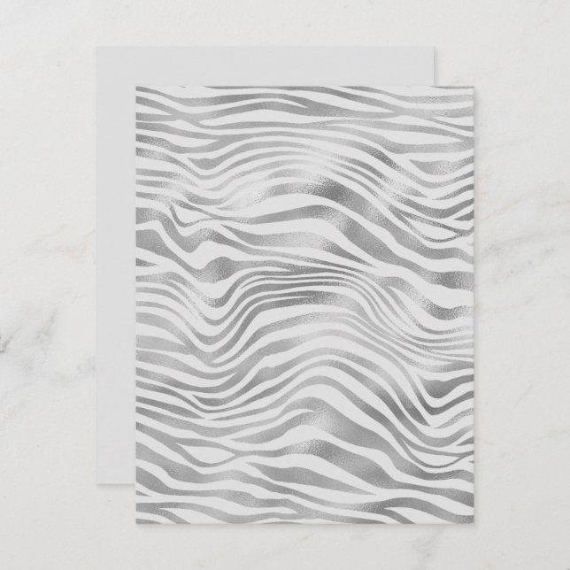 Qualquer placa de Vazio de Zebra Silver Ocasião (Frente/Verso)