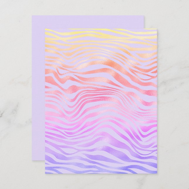 Qualquer placa de Vazio de Zebra Silver Ocasião (Frente/Verso)