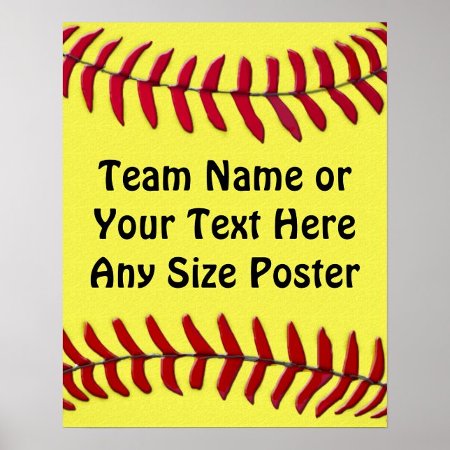 Qualquer tamanho de Poster de SOFTBALL personaliza (Frente)