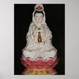 Quan Yin Deusa da Poster da Meditação Buda Compaix