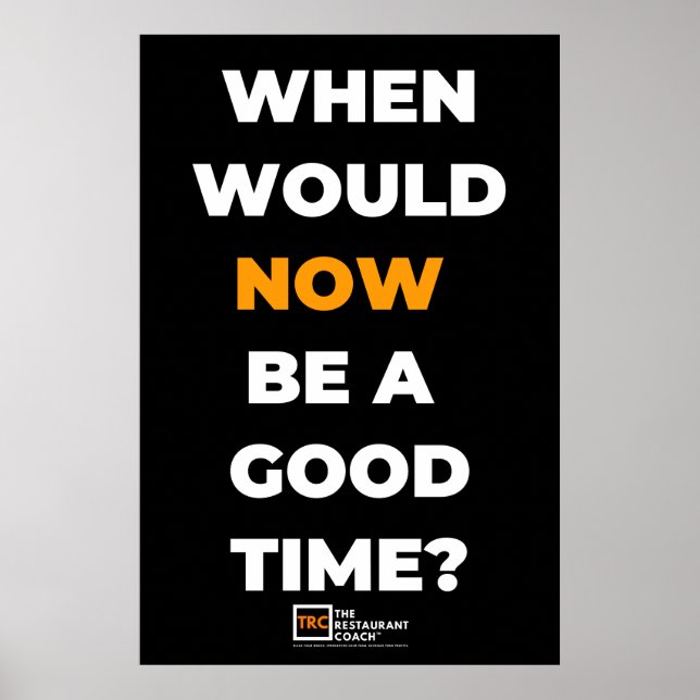 Quando agora seria Poster preto (Frente)