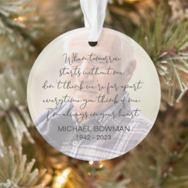 Quando Amanhã Começar Sem Mim Ornamento Acrílico