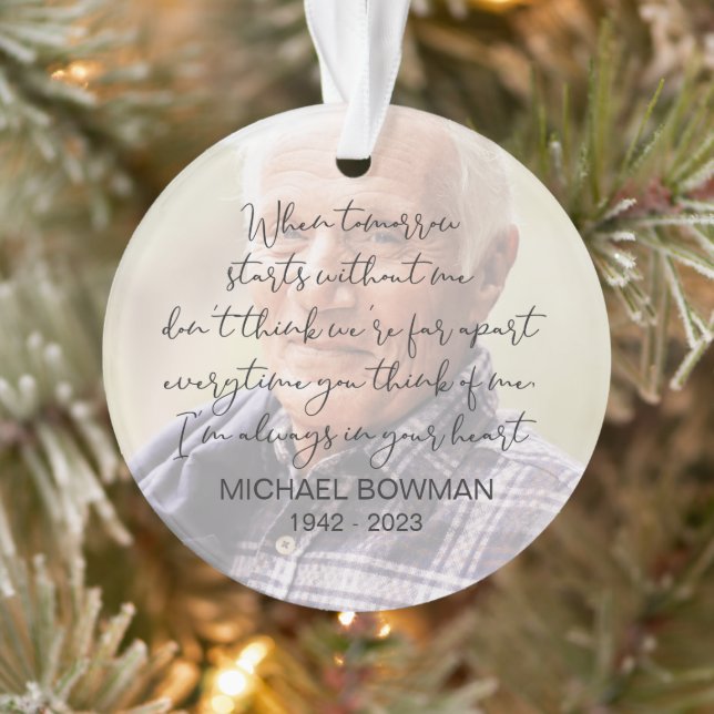 Quando Amanhã Começar Sem Mim Ornamento Acrílico (Árvore)