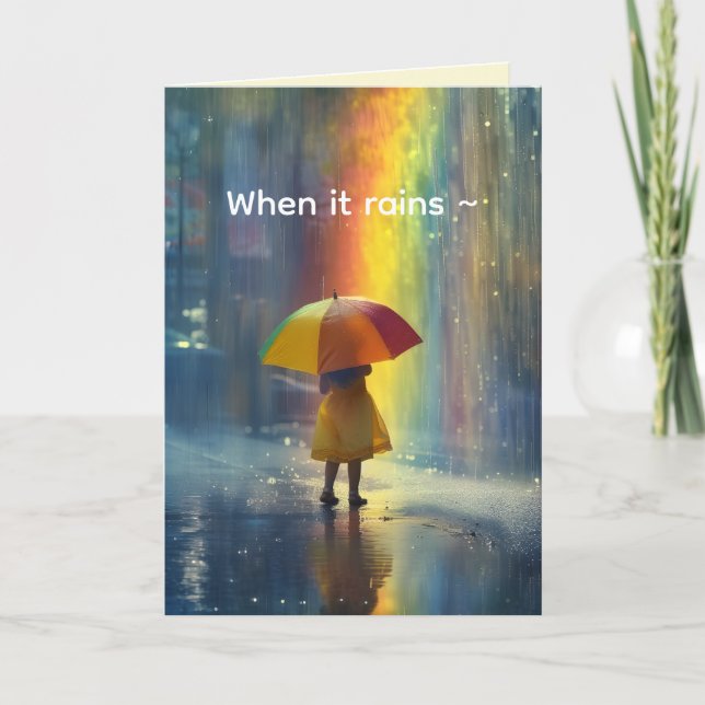 QUANDO CHOVER - OBTENHA UM BOM CARTÃO (Frente)