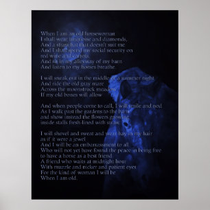 Quando eu for um poster velho da mulher do cavalo