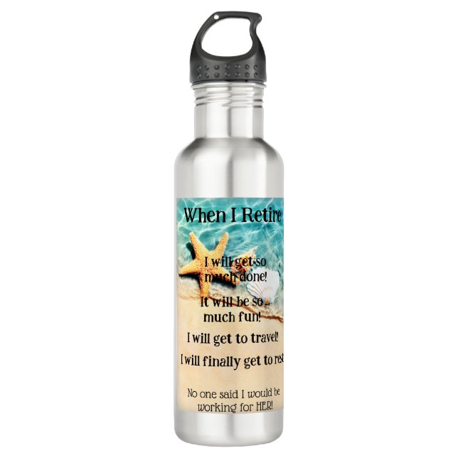 Quando eu me aposento a garrafa de água de aço ino (Frente)