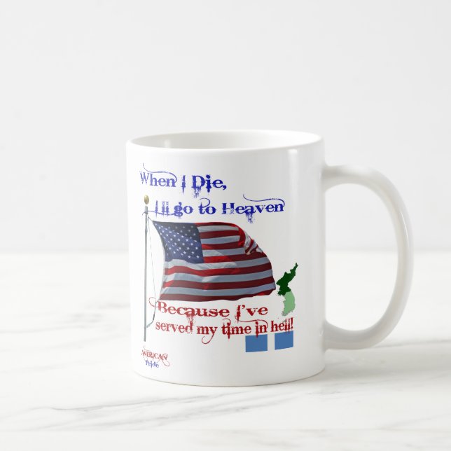 Quando eu morrer… Caneca do veterano de Guerra da (Direita)