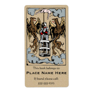 Quando os porcos voam com a etiqueta do bloco de m